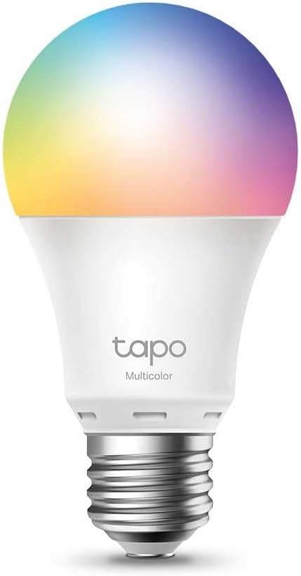 Tapo – Bombilla LED multicolor inteligente Wi-Fi, casquillo E27, compatible con Alexa y Google Home, 806 lúmenes, 8.3W, sin necesidad de concentrador