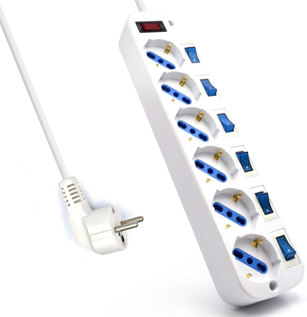 REGLETA 6 TOMAS CON INTERRUPTOR EWENT EW3932-3M