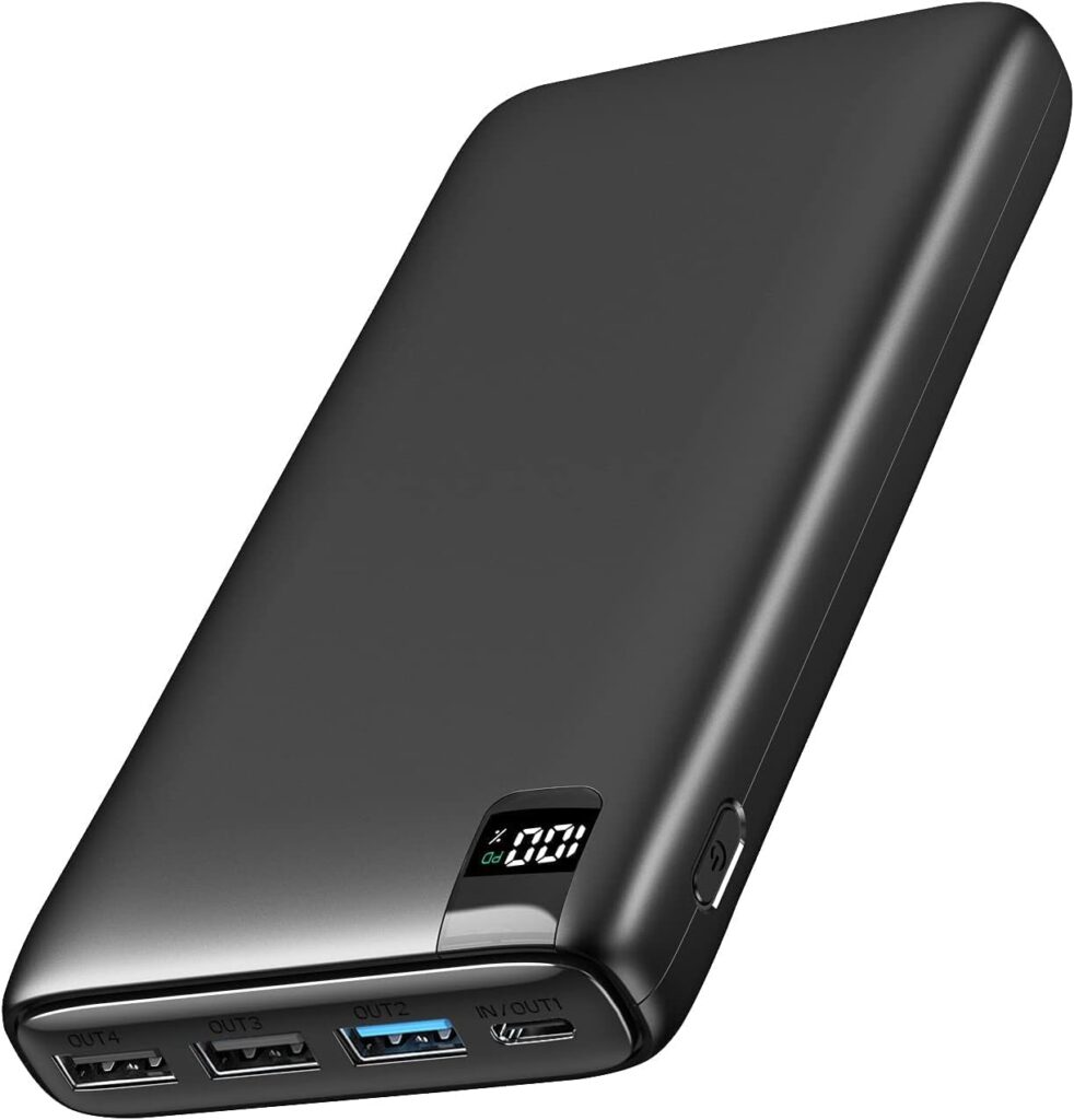 A ADDTOP-Power-Bank-Batería-Externa-26800mAh - 22.5W Bateria Portatil Carga Rápida PD 3.0 QC4.0, Powerbank USB C Input & 4 Output y Pantalla LED Compatible para Teléfonos, Android, iPhones, Tablets