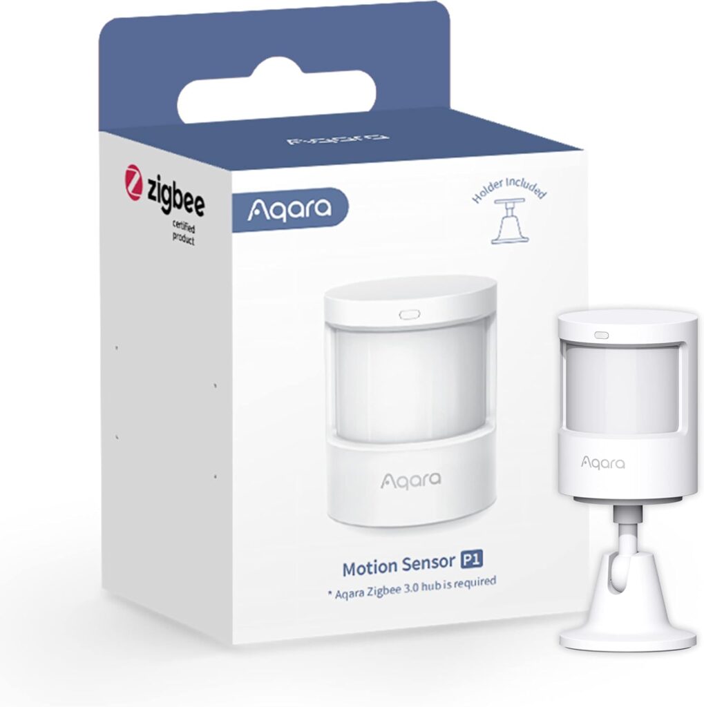 Aqara Sensor de Movimiento P1(Versión Actualizada), Requiere Aqara Hub, Duración de la Batería de 5 Años, Tiempo de Detección Programable, para Sistema de Alerta, Compatible con HomeKit, Alexa, IFTTT
