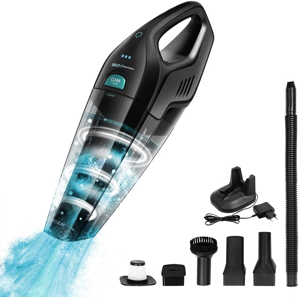 Cecotec Aspirador de Mano Conga Immortal ExtremeSuction 22,2 V Hand. Potente. para sólidos y líquidos. Tecnología ciclónica. Accesorios para casa y Coche....