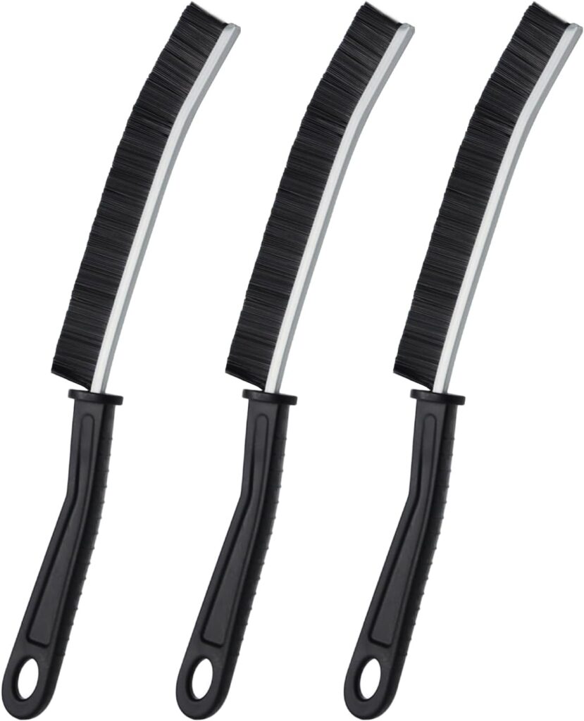 
SUOXU Cepillo de Limpieza de Grietas, 3 Piezas para baño, Inodoro, Cocina, Ranura de Puerta de Ventana y Cepillo Limpiador Profundo de Grietas, Herramienta...