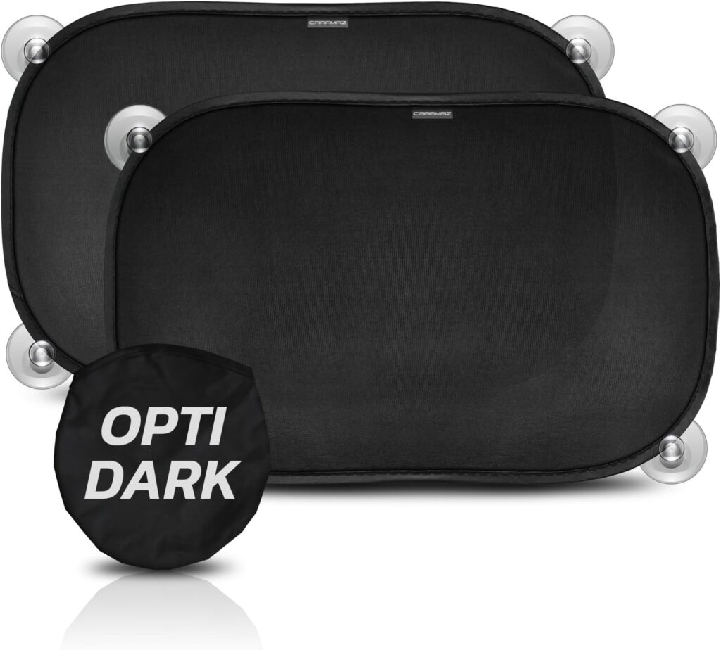 Parasol para Coche con protección UV certificada, Universal, 48 x 30 cm, 2 Unidades, con ventosas