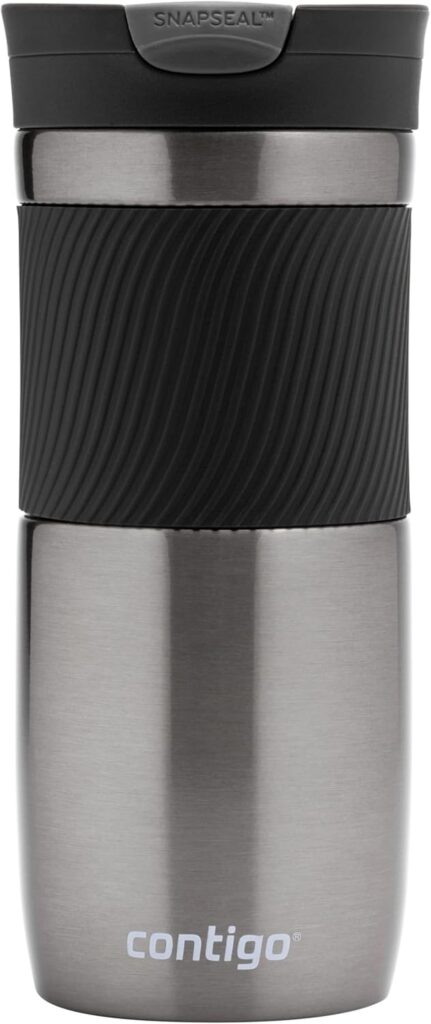 Contigo Vaso Termico Byron Snapseal, Termo Café, Taza de Viaje en acero inoxidable, Vaso Termo antigoteo, Copa con Tapa fácil de limpiar sin BPA