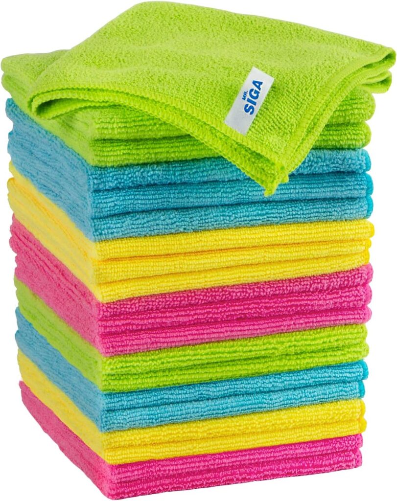 MR.SIGA Paños de Limpieza de Microfibra para Ventanas Paños de Microfibra Paños para Platos, 20 Piezas, 32 x 32 cm