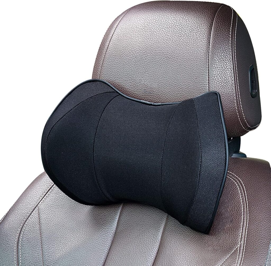 ZATOOTO Reposacabezas Coche Pillow Memory Foam Almohada Cervical para Coche para Conducir, Cómodo y Transpirable, Negro